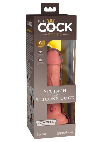 6" Dual Density Silicone Cock